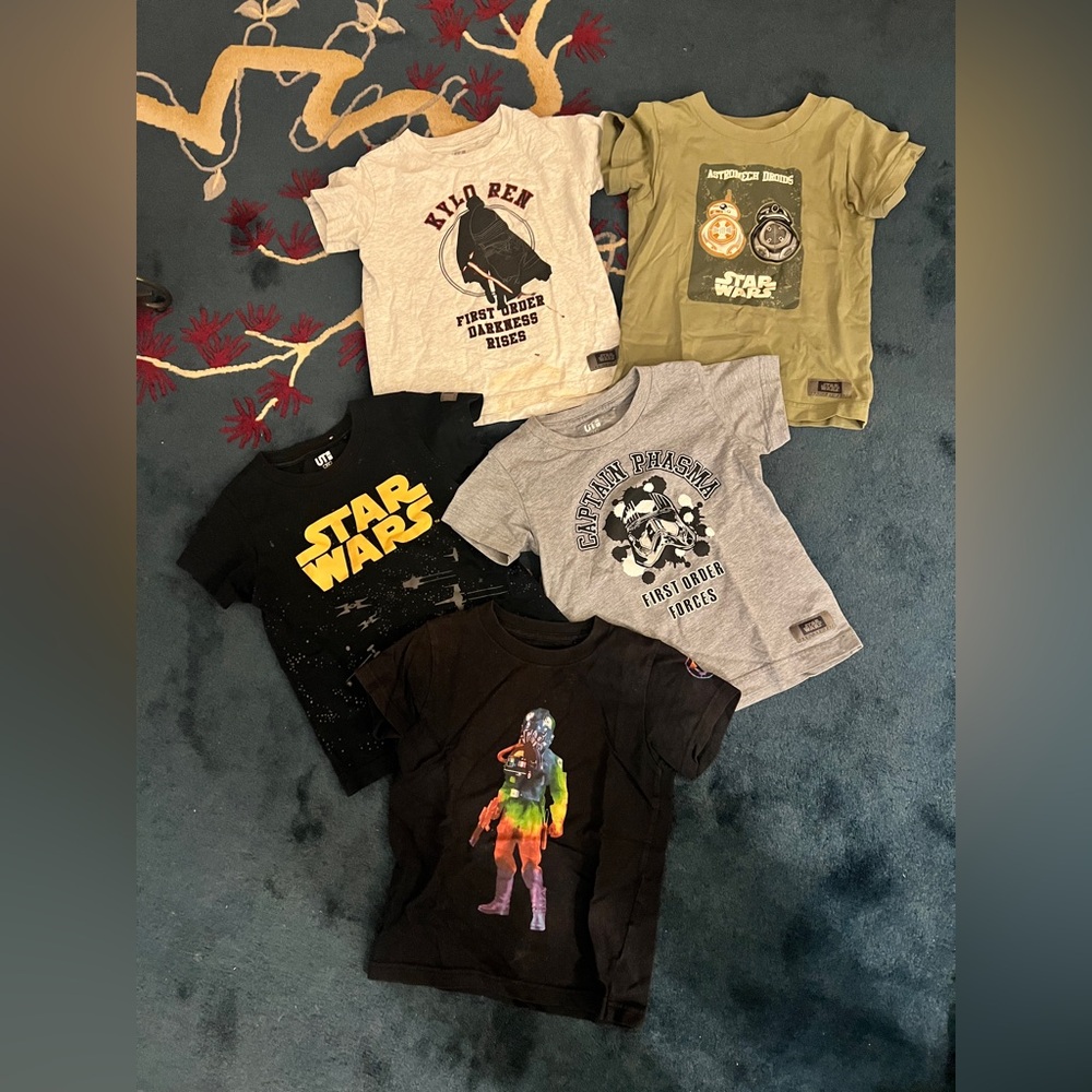 Star Wars Kids T-Shirt Collection - Black, Gray, Army Green, white (with a mark)